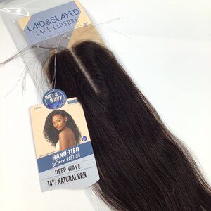 Outre Laid & Slayed Lace Closure 14" Deep Wave Natural Brown